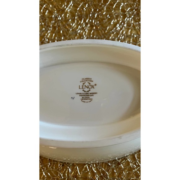 Lenox Vintage Bone China Classic Modern 9” Oval Vegetable Bowl White - Picture 9 of 9